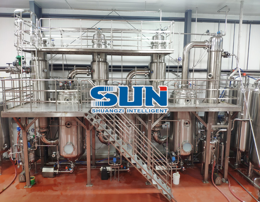 Energie-efficiënte drie effect vallende filmverdamperconcentratieapparatuur